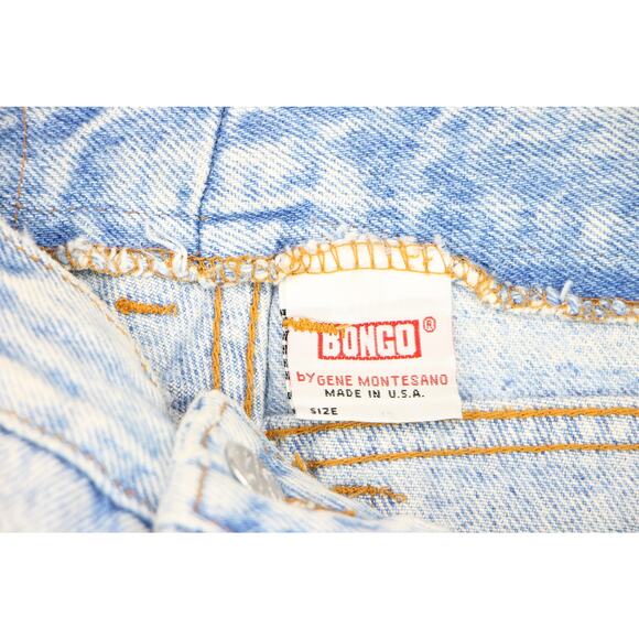 80s Vintage Bongo Light Acid Wash Rock Grunge High Waisted Mom Denim Jeans 28 - Picture 10 of 13